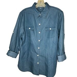 Per Se Blue‎ Blouse